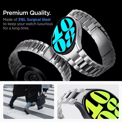 Spigen Pasek bransoleta Spigen Modern Fit Band do Samsung Galaxy Watch 6 (44 mm) Silver Spigen Pasek bransoleta Spigen Modern Fit Band do Samsung Galaxy Watch 6 (44 mm) Silver