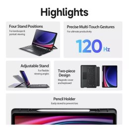 Dux Ducis Etui Dux Ducis DK składane z klawiaturą bezprzewodową do Samsung Galaxy Tab S9 Plus czarne