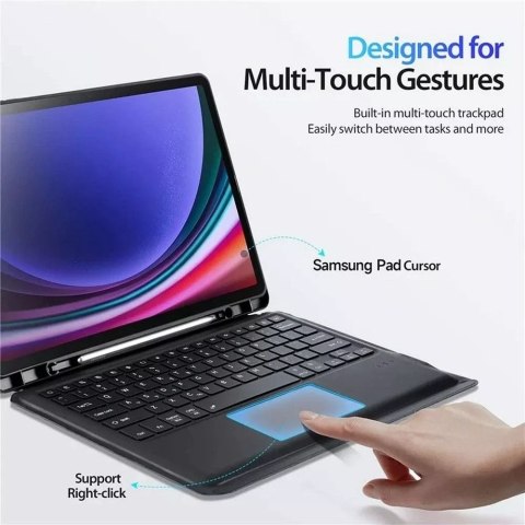 Dux Ducis Etui Dux Ducis DK składane z klawiaturą bezprzewodową do Samsung Galaxy Tab S9 Plus czarne Dux Ducis Etui Dux Ducis DK składane z klawiaturą bezprzewodową do Samsung Galaxy Tab S9 Plus czarne