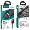 Hoco Ładowarka sieciowa HOCO USB A + kabel USB A do Micro USB QC3.0 3A 18W N3 czarna