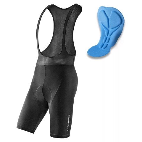 RockBros Spodenki rowerowe Rockbros RK20022XL krótkie na szelkach z wkładką XXL - czarne RockBros Spodenki rowerowe Rockbros RK20022XL krótkie na szelkach z wkładką XXL - czarne