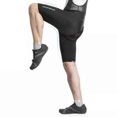 RockBros Spodenki rowerowe Rockbros RK20022XL krótkie na szelkach z wkładką XXL - czarne RockBros Spodenki rowerowe Rockbros RK20022XL krótkie na szelkach z wkładką XXL - czarne
