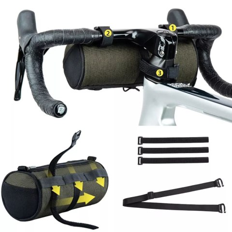 RockBros Torba Rockbros 30110049001 rowerowa na kierownicę 2 l - zielona RockBros Torba Rockbros 30110049001 rowerowa na kierownicę 2 l - zielona