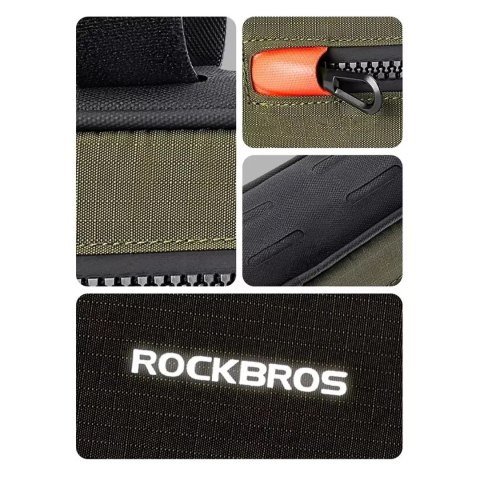 RockBros Torba Rockbros 30120079001 rowerowa na ramę 1,7 l - zielono-czarna RockBros Torba Rockbros 30120079001 rowerowa na ramę 1,7 l - zielono-czarna
