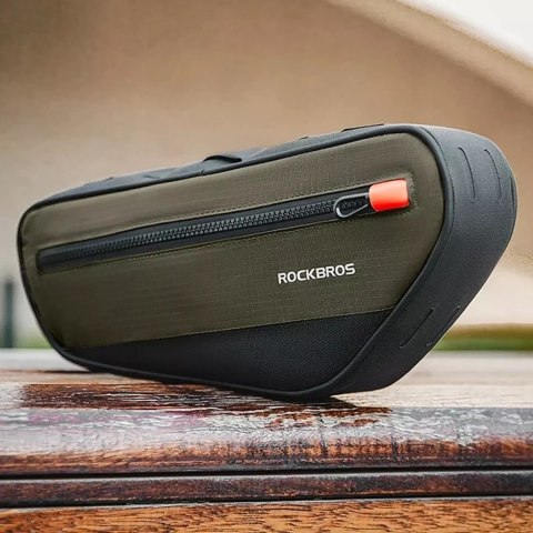 RockBros Torba Rockbros 30120079001 rowerowa na ramę 1,7 l - zielono-czarna RockBros Torba Rockbros 30120079001 rowerowa na ramę 1,7 l - zielono-czarna