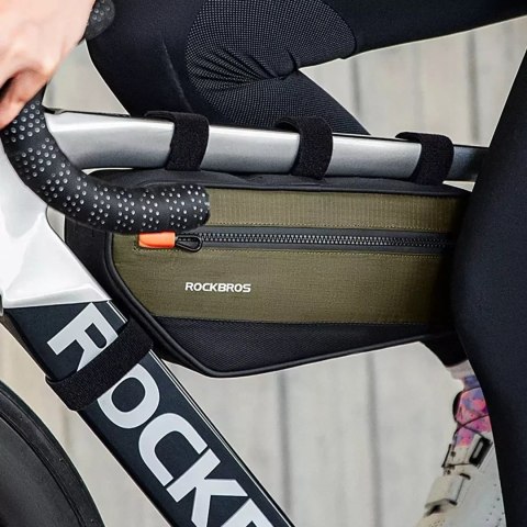 RockBros Torba Rockbros 30120079001 rowerowa na ramę 1,7 l - zielono-czarna RockBros Torba Rockbros 30120079001 rowerowa na ramę 1,7 l - zielono-czarna