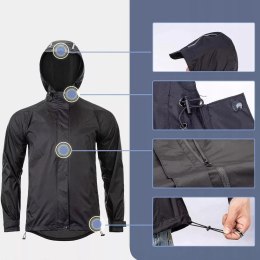 RockBros Kurtka przeciwdeszczowa Rockbros YPY013BK2XL oddychająca wiatroodporna XXL - czarna