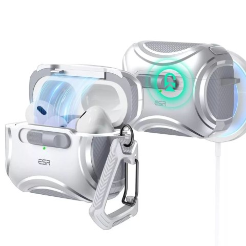 ESR Etui ESR Cyber FlickLock Halolock Magsafe do Apple AirPods Pro 1 / 2 Silver ESR Etui ESR Cyber FlickLock Halolock Magsafe do Apple AirPods Pro 1 / 2 Silver