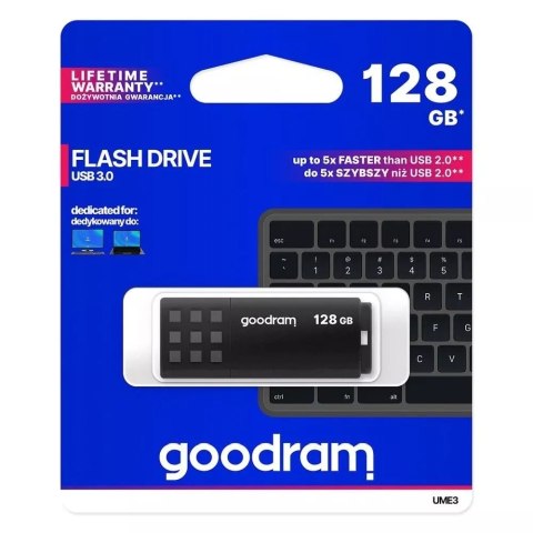 Goodram Pamięć Przenośna typu pendrive GOODRAM UME3 128GB USB 3.2 Goodram Pamięć Przenośna typu pendrive GOODRAM UME3 128GB USB 3.2