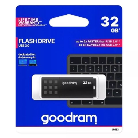 Goodram Pamięć Przenośna typu pendrive GOODRAM UME3 32GB USB 3.2 Goodram Pamięć Przenośna typu pendrive GOODRAM UME3 32GB USB 3.2