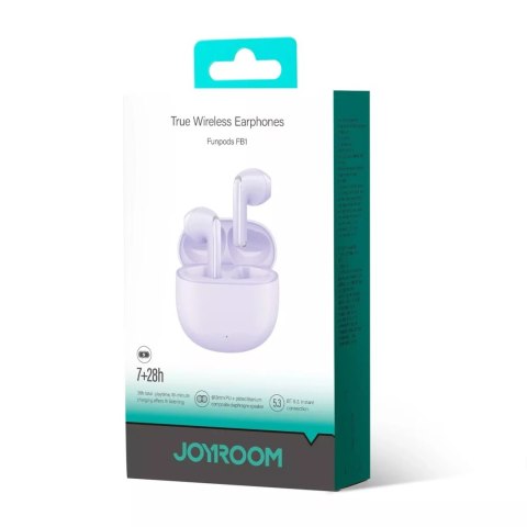 JBL Słuchawki bezprzewodowe TWS Joyroom Funpods Series JR-FB1 Bluetooth 5.3 - fioletowe JBL Słuchawki bezprzewodowe TWS Joyroom Funpods Series JR-FB1 Bluetooth 5.3 - fioletowe