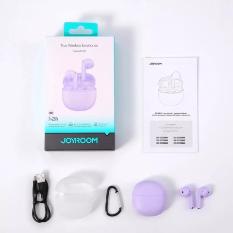 JBL Słuchawki bezprzewodowe TWS Joyroom Funpods Series JR-FB1 Bluetooth 5.3 - fioletowe JBL Słuchawki bezprzewodowe TWS Joyroom Funpods Series JR-FB1 Bluetooth 5.3 - fioletowe