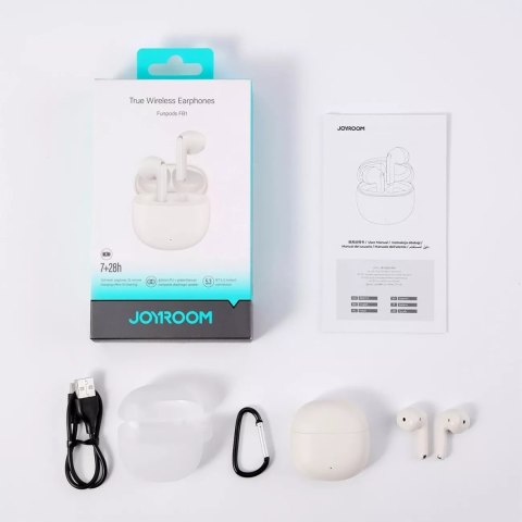 Joyroom Słuchawki bezprzewodowe TWS Joyroom Funpods Series JR-FB1 Bluetooth 5.3 - beżowe Joyroom Słuchawki bezprzewodowe TWS Joyroom Funpods Series JR-FB1 Bluetooth 5.3 - beżowe