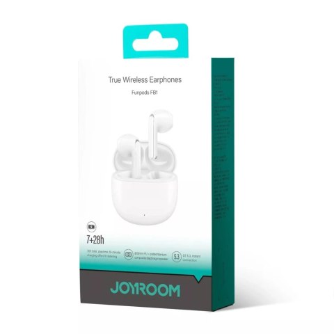 Joyroom Słuchawki bezprzewodowe TWS Joyroom Funpods Series JR-FB1 Bluetooth 5.3 - białe Joyroom Słuchawki bezprzewodowe TWS Joyroom Funpods Series JR-FB1 Bluetooth 5.3 - białe