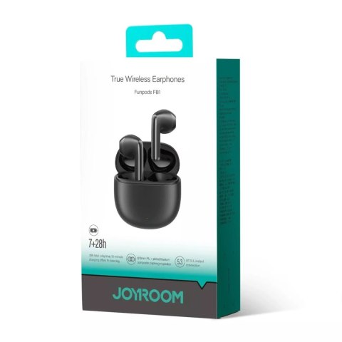 Joyroom Słuchawki bezprzewodowe TWS Joyroom Funpods Series JR-FB1 Bluetooth 5.3 - czarne Joyroom Słuchawki bezprzewodowe TWS Joyroom Funpods Series JR-FB1 Bluetooth 5.3 - czarne