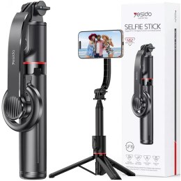 Yesido Selfie stick kijek Statyw Tripod uchwyt magnetyczny do telefonu zdjęć + Pilot Bluetooth Yesido SF19 Magnetic czarny