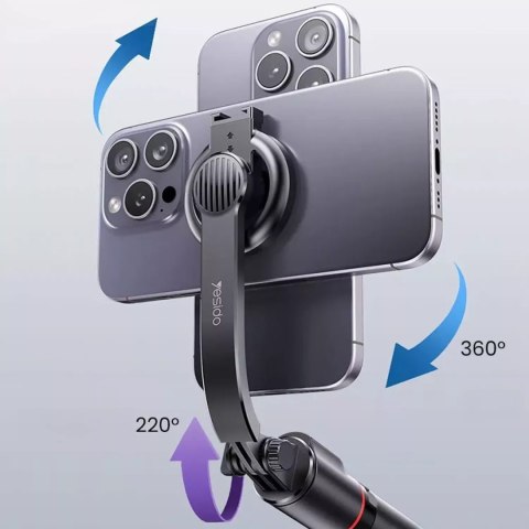 Yesido Selfie stick kijek Statyw Tripod uchwyt magnetyczny do telefonu zdjęć + Pilot Bluetooth Yesido SF19 Magnetic czarny Yesido Selfie stick kijek Statyw Tripod uchwyt magnetyczny do telefonu zdjęć + Pilot Bluetooth Yesido SF19 Magnetic czarny
