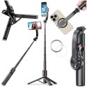 Yesido Selfie stick kijek Statyw Tripod uchwyt magnetyczny do telefonu zdjęć + Pilot Bluetooth Yesido SF19 Magnetic czarny