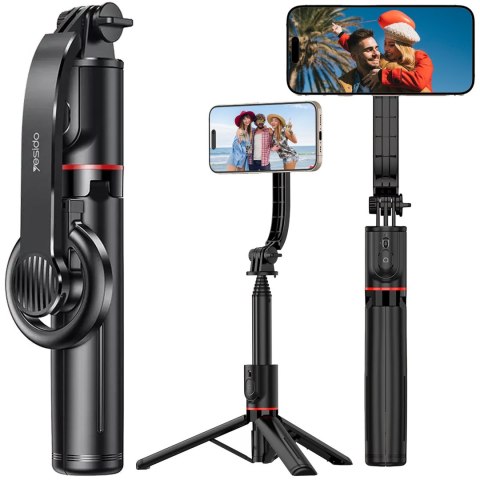 Yesido Selfie stick kijek Statyw Tripod uchwyt magnetyczny do telefonu zdjęć + Pilot Bluetooth Yesido SF19 Magnetic czarny Yesido Selfie stick kijek Statyw Tripod uchwyt magnetyczny do telefonu zdjęć + Pilot Bluetooth Yesido SF19 Magnetic czarny