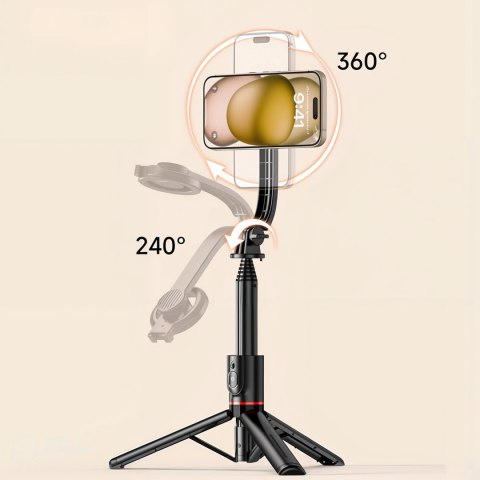 Yesido Selfie stick kijek Statyw Tripod uchwyt magnetyczny do telefonu zdjęć + Pilot Bluetooth Yesido SF19 Magnetic czarny Yesido Selfie stick kijek Statyw Tripod uchwyt magnetyczny do telefonu zdjęć + Pilot Bluetooth Yesido SF19 Magnetic czarny