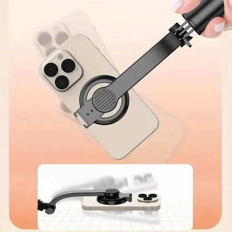 Yesido Selfie stick kijek Statyw Tripod uchwyt magnetyczny do telefonu zdjęć + Pilot Bluetooth Yesido SF19 Magnetic czarny Yesido Selfie stick kijek Statyw Tripod uchwyt magnetyczny do telefonu zdjęć + Pilot Bluetooth Yesido SF19 Magnetic czarny