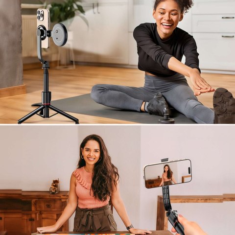 Yesido Selfie stick kijek Statyw Tripod uchwyt magnetyczny do telefonu zdjęć + Pilot Bluetooth Yesido SF19 Magnetic czarny Yesido Selfie stick kijek Statyw Tripod uchwyt magnetyczny do telefonu zdjęć + Pilot Bluetooth Yesido SF19 Magnetic czarny
