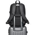Bange Plecak wodoodporny Bange na laptopa 15.6" miejski podróżny 45x30x16 cm do pracy samolotu męski damski z portem USB Czarny