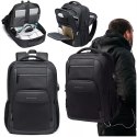Bange Plecak wodoodporny Bange na laptopa 15.6" miejski podróżny 45x30x16 cm do pracy samolotu męski damski z portem USB Czarny