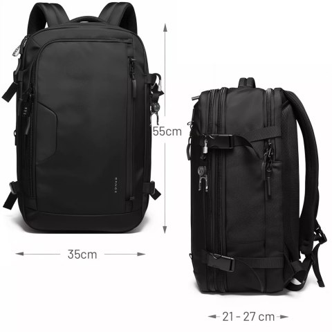Bange Plecak wodoodporny Bange na laptopa 15.6" miejski podróżny rozszerzalny 55 x 35 x 21-27 cm do samolotu męski damski + kłódka szy Bange Plecak wodoodporny Bange na laptopa 15.6" miejski podróżny rozszerzalny 55 x 35 x 21-27 cm do samolotu męski damski + kłódka szy