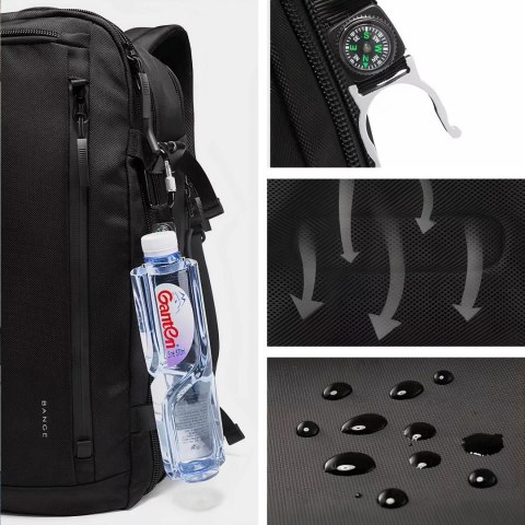 Bange Plecak wodoodporny Bange na laptopa 15.6" miejski podróżny rozszerzalny 55 x 35 x 21-27 cm do samolotu męski damski + kłódka szy Bange Plecak wodoodporny Bange na laptopa 15.6" miejski podróżny rozszerzalny 55 x 35 x 21-27 cm do samolotu męski damski + kłódka szy