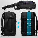 Bange Plecak wodoodporny Bange na laptopa 15.6" miejski podróżny rozszerzalny 55 x 35 x 21-27 cm do samolotu męski damski + kłódka szy