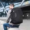 Bange Plecak wodoodporny Bange na laptopa 15.6" miejski podróżny rozszerzalny 55 x 35 x 21-27 cm do samolotu męski damski + kłódka szy
