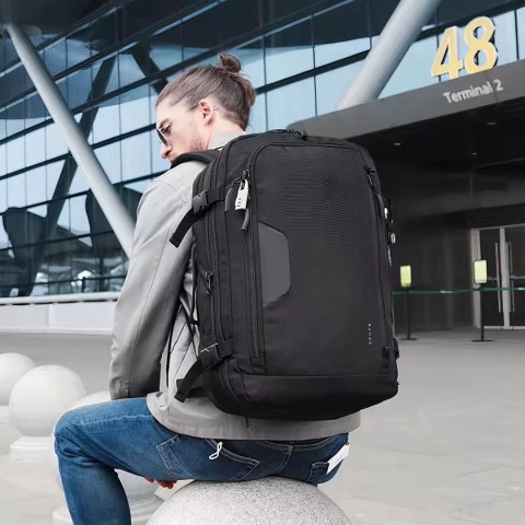 Bange Plecak wodoodporny Bange na laptopa 15.6" miejski podróżny rozszerzalny 55 x 35 x 21-27 cm do samolotu męski damski + kłódka szy Bange Plecak wodoodporny Bange na laptopa 15.6" miejski podróżny rozszerzalny 55 x 35 x 21-27 cm do samolotu męski damski + kłódka szy