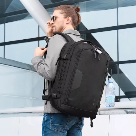 Bange Plecak wodoodporny Bange na laptopa 15.6" miejski podróżny rozszerzalny 55 x 35 x 21-27 cm do samolotu męski damski + kłódka szy Bange Plecak wodoodporny Bange na laptopa 15.6" miejski podróżny rozszerzalny 55 x 35 x 21-27 cm do samolotu męski damski + kłódka szy