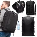 Bange Plecak wodoodporny Bange na laptopa 15.6" miejski podróżny rozszerzalny 55 x 35 x 21-27 cm do samolotu męski damski + kłódka szy