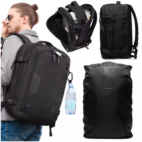 Bange Plecak wodoodporny Bange na laptopa 15.6" miejski podróżny rozszerzalny 55 x 35 x 21-27 cm do samolotu męski damski + kłódka szy Bange Plecak wodoodporny Bange na laptopa 15.6" miejski podróżny rozszerzalny 55 x 35 x 21-27 cm do samolotu męski damski + kłódka szy