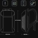 Bange Plecak wodoodporny Bange torba na laptopa 15.6" miejski podróżny 47.5x30x15 cm do pracy szkoły samolotu męski damski Czarny