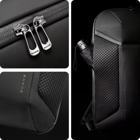 Bange Plecak wodoodporny Bange torba na laptopa 15.6" miejski podróżny 47.5x30x15 cm do pracy szkoły samolotu męski damski Czarny Bange Plecak wodoodporny Bange torba na laptopa 15.6" miejski podróżny 47.5x30x15 cm do pracy szkoły samolotu męski damski Czarny