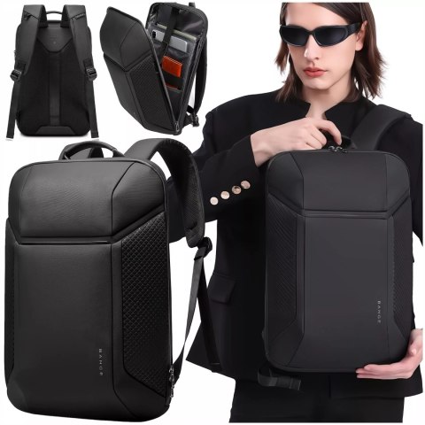 Bange Plecak wodoodporny Bange torba na laptopa 15.6" miejski podróżny 47.5x30x15 cm do pracy szkoły samolotu męski damski Czarny Bange Plecak wodoodporny Bange torba na laptopa 15.6" miejski podróżny 47.5x30x15 cm do pracy szkoły samolotu męski damski Czarny