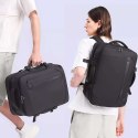 Bange Plecak wodoodporny Bange torba na laptopa 15.6" podróżny 47x31x20 cm do pracy szkoły samolotu męski damski z gniazdem USB Czarny