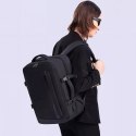 Bange Plecak wodoodporny Bange torba na laptopa 15.6" podróżny 47x31x20 cm do pracy szkoły samolotu męski damski z gniazdem USB Czarny