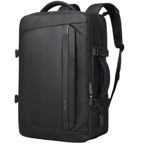 Bange Plecak wodoodporny Bange torba na laptopa 15.6" podróżny 47x31x20 cm do pracy szkoły samolotu męski damski z gniazdem USB Czarny Bange Plecak wodoodporny Bange torba na laptopa 15.6" podróżny 47x31x20 cm do pracy szkoły samolotu męski damski z gniazdem USB Czarny