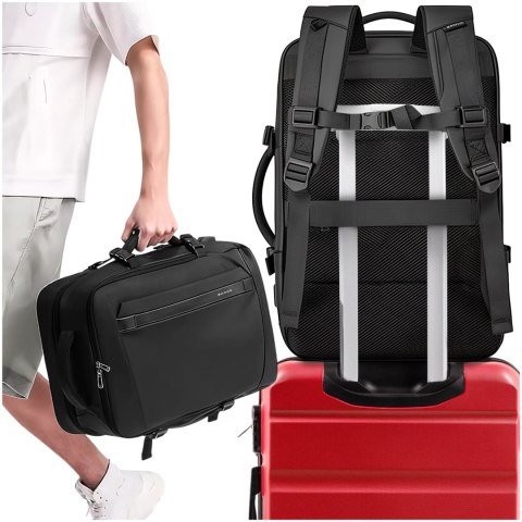 Bange Plecak wodoodporny Bange torba na laptopa 15.6" podróżny 47x31x20 cm do pracy szkoły samolotu męski damski z gniazdem USB Czarny Bange Plecak wodoodporny Bange torba na laptopa 15.6" podróżny 47x31x20 cm do pracy szkoły samolotu męski damski z gniazdem USB Czarny