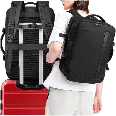 Bange Plecak wodoodporny Bange torba na laptopa 15.6" podróżny 47x31x20 cm do pracy szkoły samolotu męski damski z gniazdem USB Czarny Bange Plecak wodoodporny Bange torba na laptopa 15.6" podróżny 47x31x20 cm do pracy szkoły samolotu męski damski z gniazdem USB Czarny