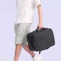 Bange Plecak wodoodporny Bange torba na laptopa 15.6" podróżny 47x31x20 cm do pracy szkoły samolotu męski damski z gniazdem USB Czarny