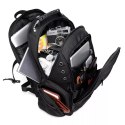 Bange Plecak wodoodporny Bange torba na laptopa 15" miejski podróżny 48x35x23 cm do pracy szkoły samolotu męski damski USB Czarny