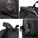 Bange Plecak wodoodporny Bange torba na laptopa 15" miejski podróżny 48x35x23 cm do pracy szkoły samolotu męski damski USB Czarny