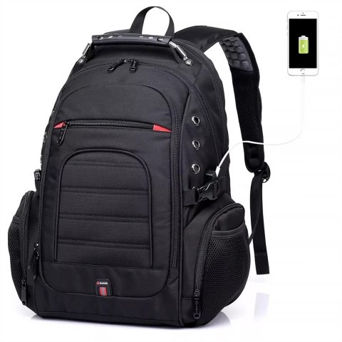 Bange Plecak wodoodporny Bange torba na laptopa 15" miejski podróżny 48x35x23 cm do pracy szkoły samolotu męski damski USB Czarny Bange Plecak wodoodporny Bange torba na laptopa 15" miejski podróżny 48x35x23 cm do pracy szkoły samolotu męski damski USB Czarny