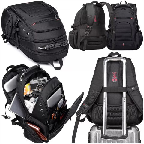 Bange Plecak wodoodporny Bange torba na laptopa 15" miejski podróżny 48x35x23 cm do pracy szkoły samolotu męski damski USB Czarny Bange Plecak wodoodporny Bange torba na laptopa 15" miejski podróżny 48x35x23 cm do pracy szkoły samolotu męski damski USB Czarny