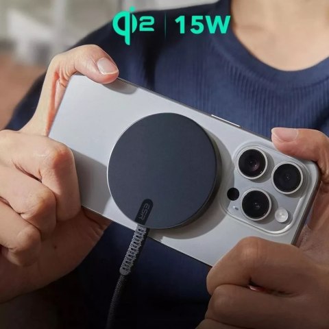 ESR Ładowarka indukcyjna Esr Halolock Qi2 Mini Magnetic Magsafe Wireless Charger 15W Czarny ESR Ładowarka indukcyjna Esr Halolock Qi2 Mini Magnetic Magsafe Wireless Charger 15W Czarny